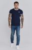 Siksilk Navy Tournament T-Shirt - Méret: XS