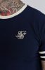 Siksilk Navy Tournament T-Shirt - Méret: XS