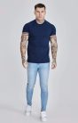 Siksilk Navy Tech T-Shirt