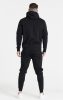 SikSilk Black Essential Hoodie & Jogger Set - fekete melegítőszett - Méret XL