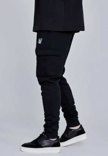 Siksilk Black Essentials Cargo Joggers - Méret: L
