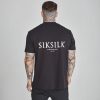 Siksilk Black Graphic Tee - fekete póló - Méret: S