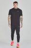 Siksilk Black Graphic Tee - fekete póló - Méret: S