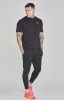 Siksilk Black Graphic Tee - fekete póló - Méret: S