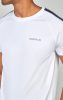 SIKSILK White Raglan Tape Muschle Fit T-Shirt