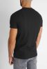 Knitted Black Slim Tee - fekete póló - Méret: L