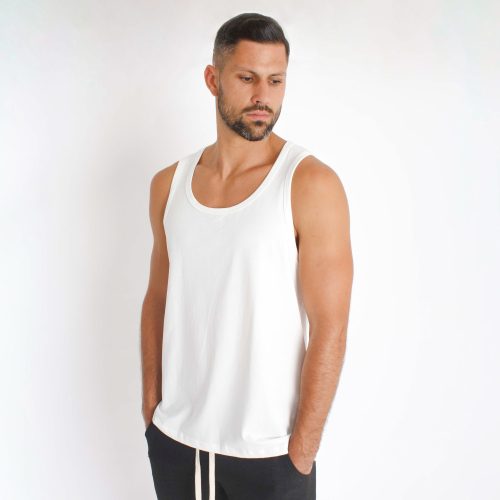 White Basic Vest - fehér trikó - Méret: L