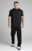 Siksilk Black Script T-Shirt - fekete oversize póló - Méret: L