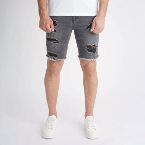 Destroyed Grey Short - szaggatott rövidnadrág - Méret: 31