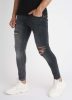 Dust Skinny Jeans - szürke szaggatott farmer - Méret: 31