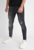 Dust Skinny Jeans - szürke szaggatott farmer - Méret: 31