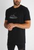 One Line Sneaker Tee - fekete mintás póló - Méret: M