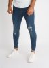 Navy Ripped Jeans - kék szaggatott farmernadrág - Méret: 29