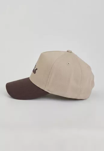 Siksilk Beige and Brown Core Cotton Cap