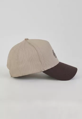 Siksilk Beige and Brown Core Cotton Cap