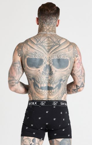 Siksilk Black Logo 3 Pack Boxer 