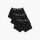 Siksilk Black Logo 3 Pack Boxer - fekete mintás alsónadrág - Méret: XS