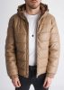Faux Leather Puffer Jacket 