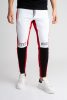 White/Black/Red Zip Jogger - melegítőnadrág - Méret: S