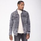 Graphite Slim Fit Denim Jacket - szürke farmerkabát - Méret: S 