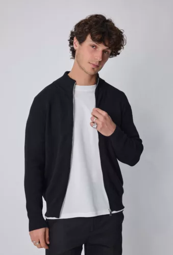 Zip Knit Pulóver - Méret: L