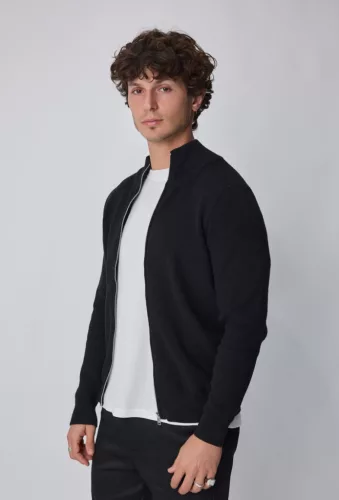 Zip Knit Pulóver - Méret: L