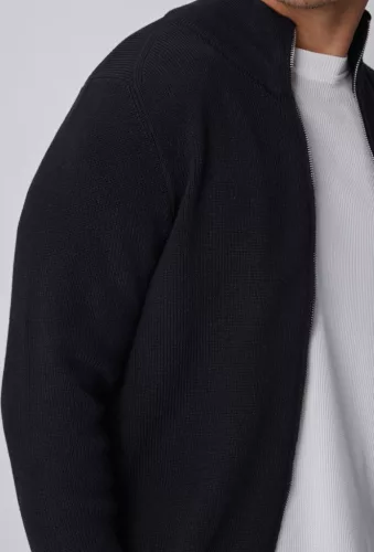 Zip Knit Pulóver - Méret: L