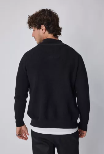 Zip Knit Pulóver - Méret: L