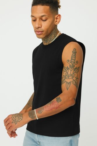 Basic Fekete Ujjatlan Póló 