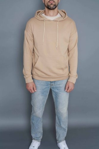 Camel Kapucnis Pulóver - Méret: S