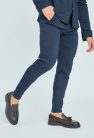 Navy Slim Szövetnadrág - Méret: L