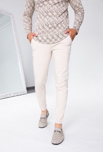 Beige Slim Szövetnadrág - Méret: M