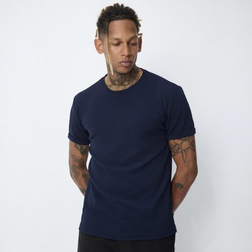 Navy Texture Póló - Méret: XXL