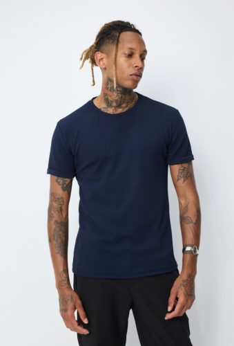 Navy Texture Póló - Méret: XXL