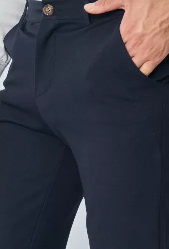 Navy Slim Szövetnadrág