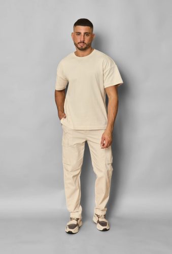 Basic Beige Oversized Tee
