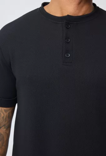 Henley Slim Póló - Méret: XL